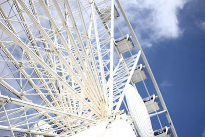 Low angle view of ferris wheel against sky