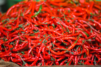 Close-up of red chili peppers