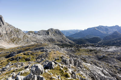 Steinernes meer, mountain landscape in bavaria, germany and austria in autumn