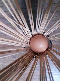 Close-up of fork on table