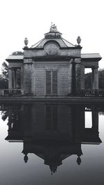 Reflection of building in water