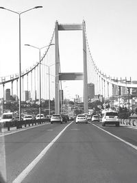 Suspension bridge over sea