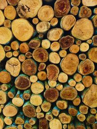 Full frame shot of logs