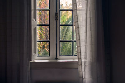 Close-up of window of building