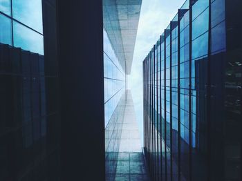 Reflection of buildings in water