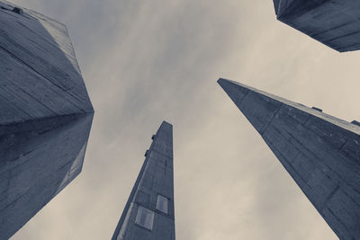 Low angle view of modern building against sky