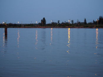 Scenic view of river against clear sky