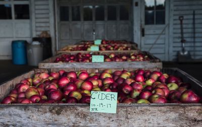 Fruits for sale at market stall