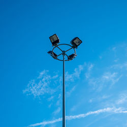 Spotlight pole high up in the sky