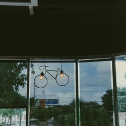 Low angle view of street light against sky