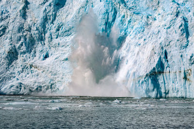 Panoramic view of sea waves