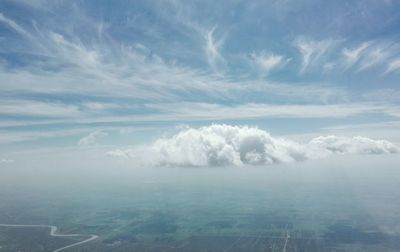 Aerial view of cloudy sky