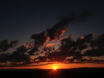 Sunset over landscape