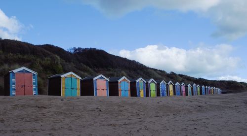 Beach huts on staunton sands