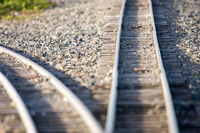 High angle view of railroad track