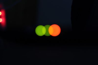 Defocused lights at night