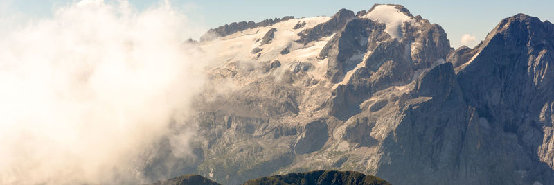 Panoramic view of mountains against sky