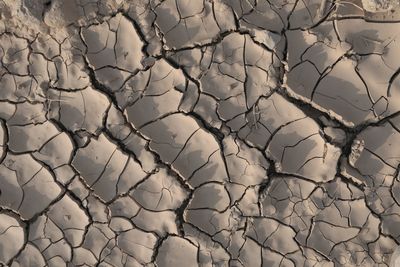 Full frame shot of cracked land