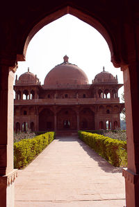 View of historic building against clear sky