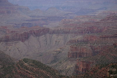 High angle view of dramatic landscape
