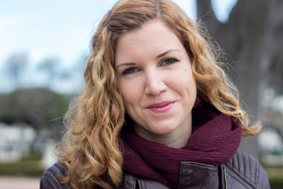 Portrait of smiling young woman