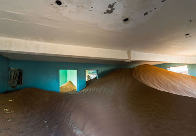 Sand in abandoned room