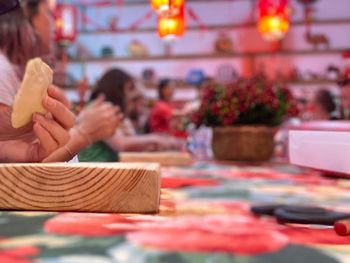People sitting in restaurant