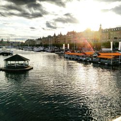 Boats in harbor