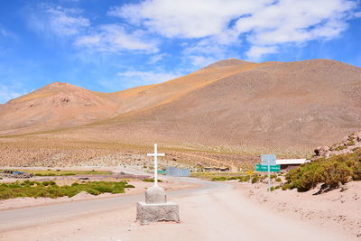 Scenic view of desert against sky