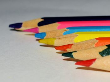 Close-up of colorful pencils