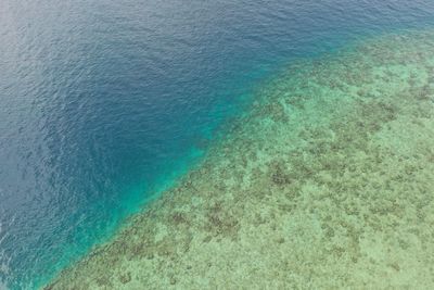 High angle view of sea