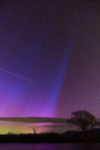 Aurora borealis in ennis montana at varney bridge access on the madison river.