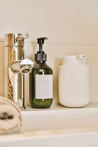 Close-up of soap on table