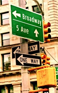 Close-up of road sign