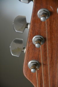 Close-up of acoustic guitar