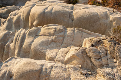 Unique natural stone formations due to water and wind erosion near sea side