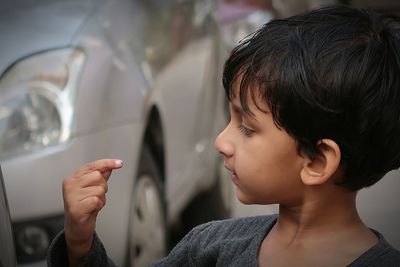 Close-up of young child