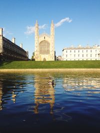 Reflection of buildings in river