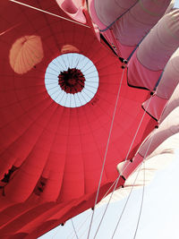 Low angle view of hot air balloon