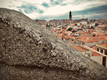 View of old town against sky