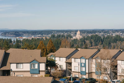 Olympia, usa. march 2022. private beautiful apartments on a sunny day