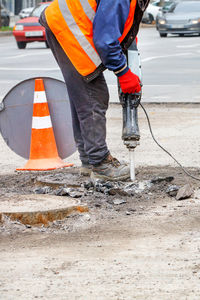 Man working at construction site