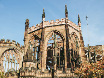 Low angle view of historical building against sky