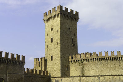 Low angle view of historical building against sky