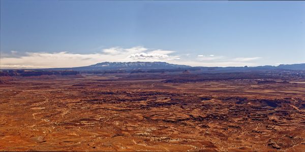 Scenic view of dramatic landscape against sky