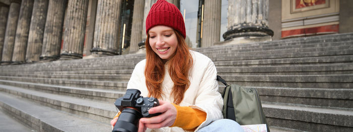 Young woman using mobile phone