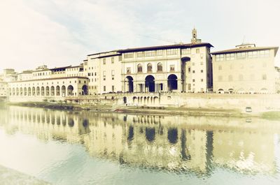 Reflection of building in lake