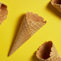 Close-up of ice cream on table