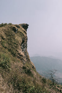 Scenic view of mountains against clear sky