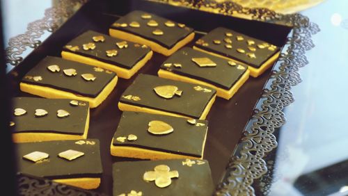 Close-up high angle view of paper